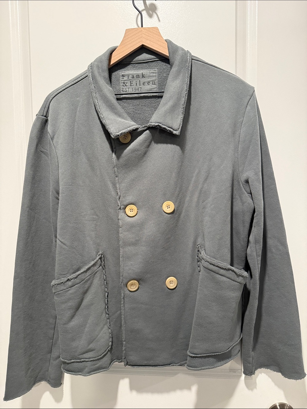 Frank & Eileen Women’s Mini Belfast Double-Breasted Sage Jacket